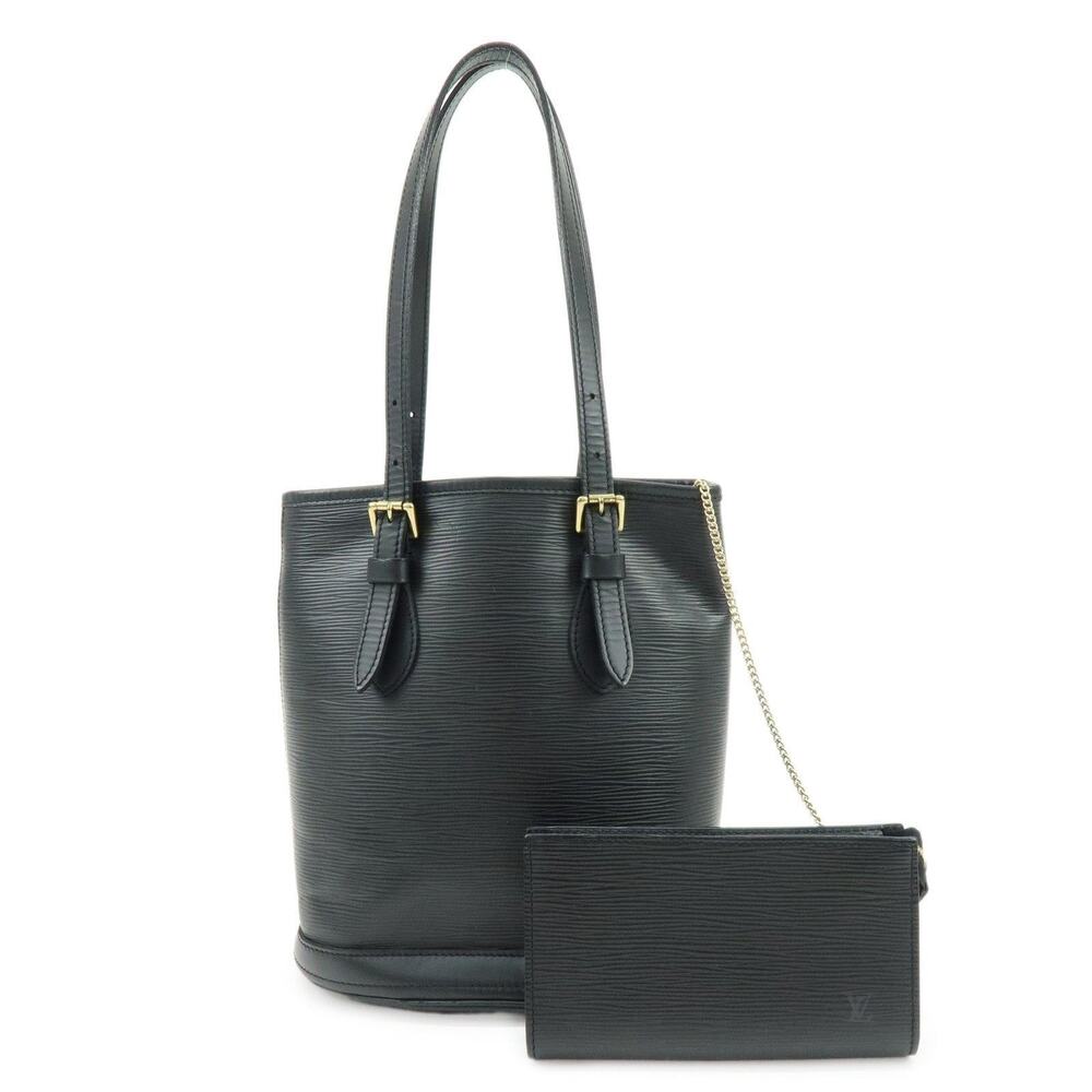 Louis Vuitton Epi Petit Bucket PM Shoulder Bag Black